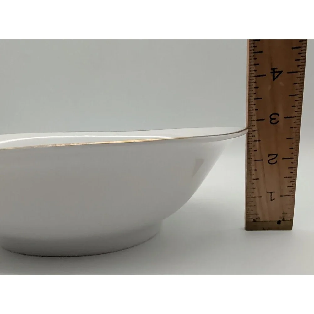 Princess House Heritage Fina China Rectangular Serving Bowl Gold Rim Bavaria
